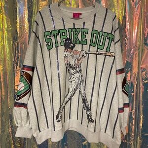 QOS Strike Out Baseball Sweatshirt